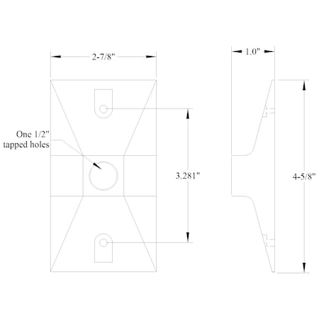 Mulberry Electrical Box Cover, Rectangular, Die-Cast Zinc/Stainless Steel 30351Z